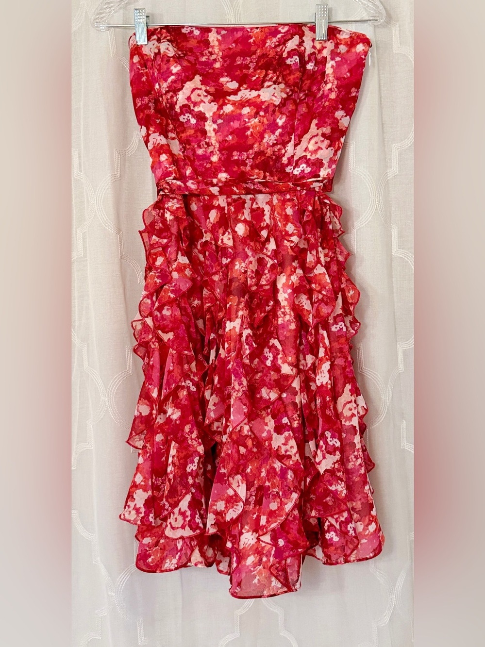 white house black market wedding dresses | | White House Black Market Strapless Floral Ruffle Midi Dress Nwt Summer Size:10.5 US Men (9.5 AU/UK) classic literature 55” Petite length Black Silk Shirt Dress